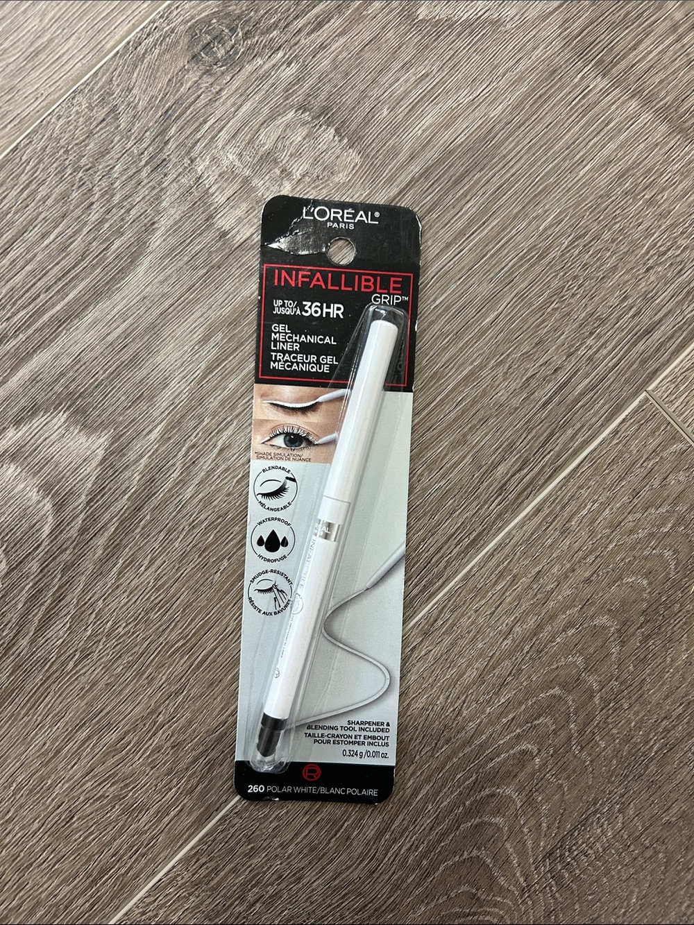 L'Oreal Infallible Polar White Gel Mechanical Liner - White